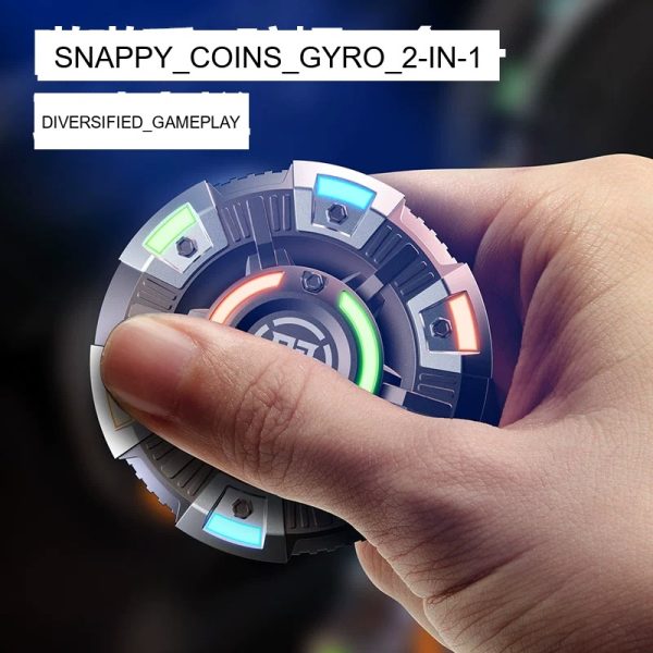 CAIJUE Intruder Fingertip Gyro Glowing Black Tech 2-in-1 Finger Relaxing...