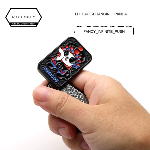 CAIJUE Face-Changing Panda EDC – Trick Push Card Toy