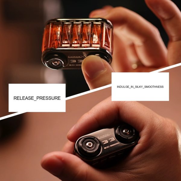 CAIJUE Amber Tank – EDC Metal Fidget Ratchet Toy