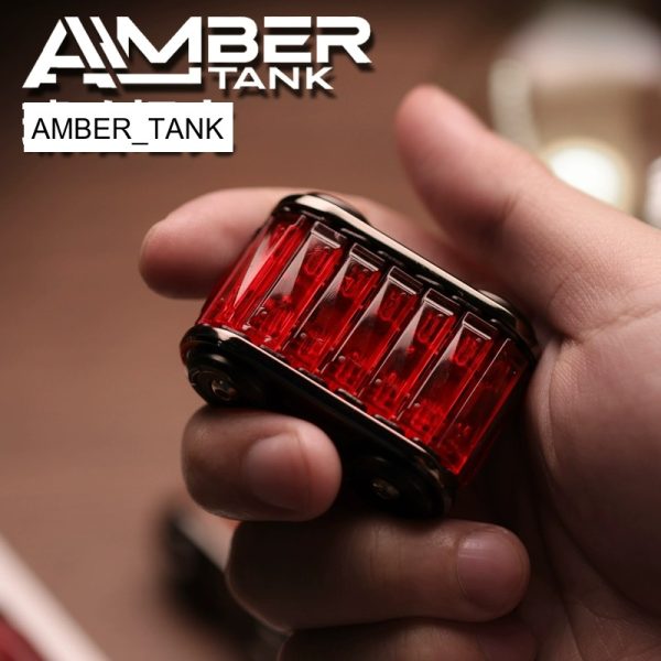 CAIJUE Amber Tank – EDC Metal Fidget Ratchet Toy