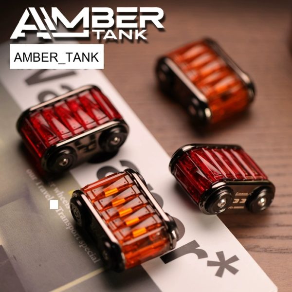 CAIJUE Amber Tank – EDC Metal Fidget Ratchet Toy